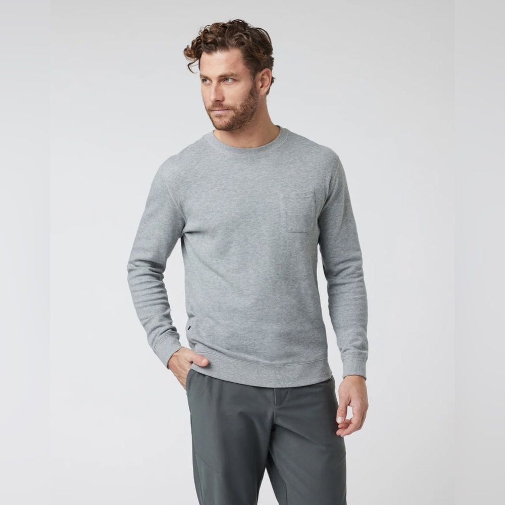 Vuori EUC Men’s Jeffreys Pullover Heather Grey Size Small